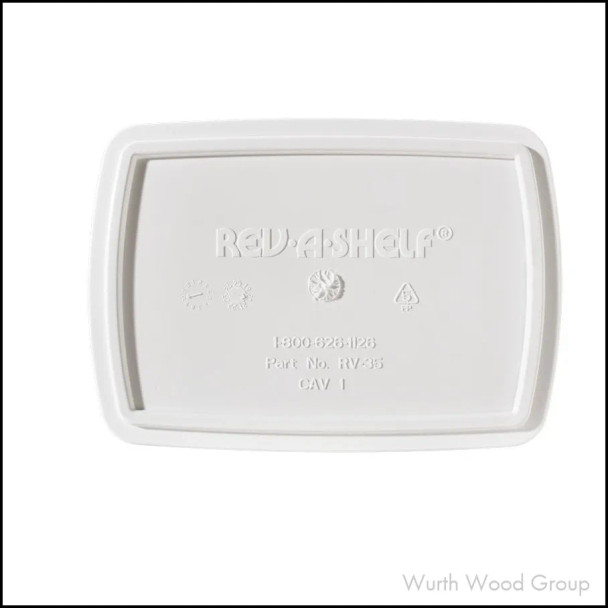 Rev-A-Shelf RV Series 35 quart White Trash Can, 14"W x 17-7/8"H x 10-1/4"D - RV-35-96, 96/BULK PALLET | RV3596