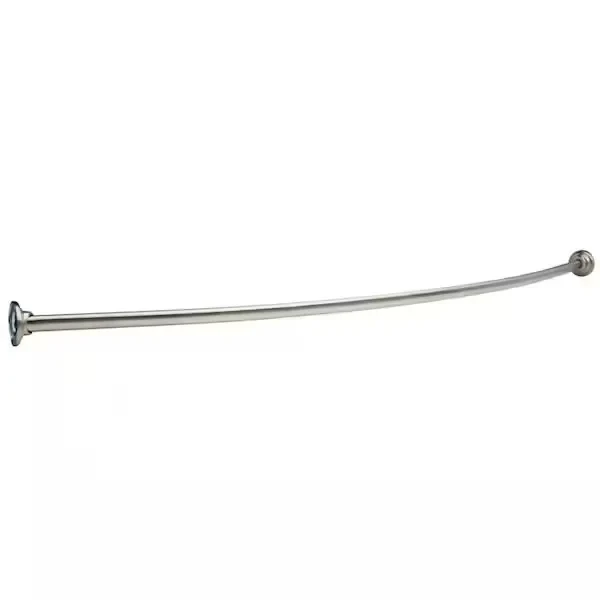 Liberty Hardware 5' Oval Curved Shower Rod with 6" Bow, | Stainless Steel | 2115SS