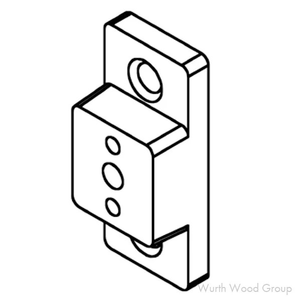 Drawer Slide Spacers Heavy-Duty Nylon Brackets, Rectangular 1/2", White | 3600WH52