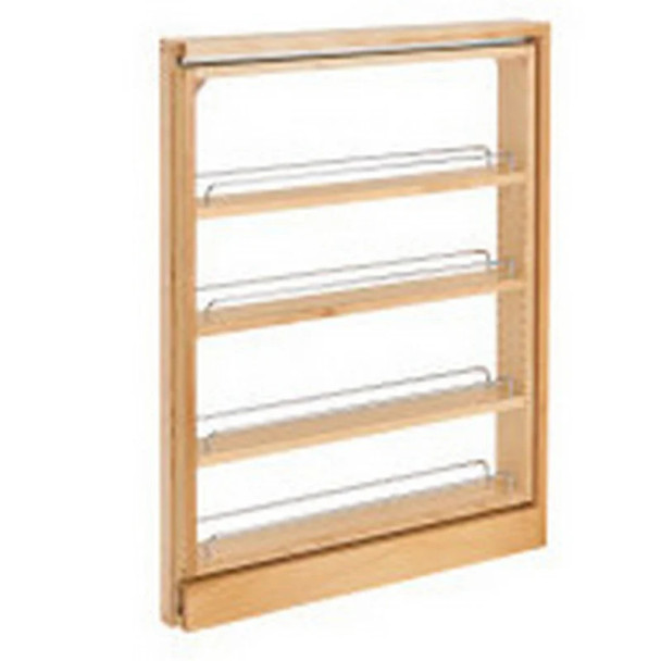 Rev-A-Shelf 432 Maple 3" 4-Shelf Base Cabinet Fillers with Standard Slides, 432-BF-3C, 3"X 24"X 31", 3"W x 23"D x 30"H | 432BF3C