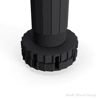 3-3/4" - 4-3/4" Smile System Cabinet Leveler, Black (400/Box) | 45010TTZ