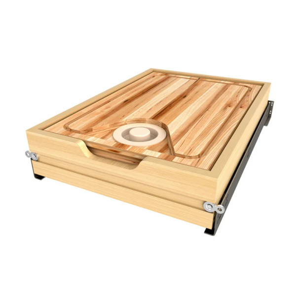 Rev-A-Shelf 4KCCB Series 15"W Maple Cutting Board Drawer, Door Mount - 4WCCB-18HSC-1 | 4WCCB18HSC1