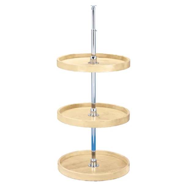 Rev-A-Shelf 4WLS-073 20" D Maple Full Circle Lazy Susan Independently Rotating 3 Tray Set with Hardware, 4WLS073-20-536 | 4WLS07320536