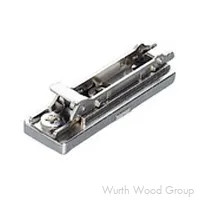 Domi Snap-On 2-Cam Adjustable Straight Mounting Plate, Nickel-Plated, Dowelled, 6mm | BAP7R69