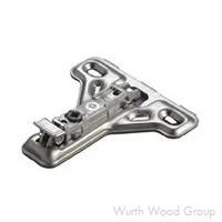 Domi Cam Adjustable Face Frame Mounting Plate, Nickel-Plated, Screw-On, 1mm | BAU3L19