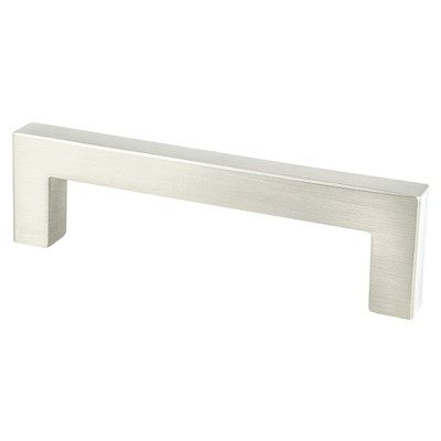 Berenson Contemporary Advantage One CC Champagne Square Pull | Brushed Nickel, 96mm | H90094BPN