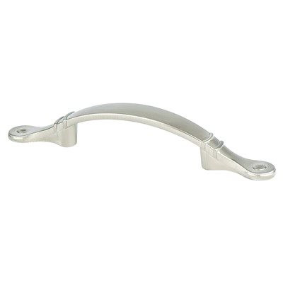 Berenson Traditional Advantage Four 3 inch CC Ringed Arch Pull | Brushed Nickel | H93681BPN