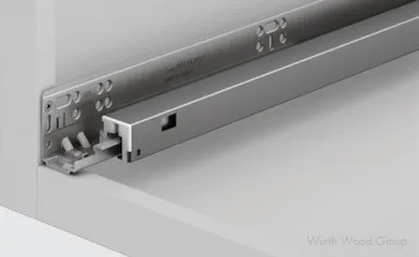 Knape and Vogt Samet 15" Soft-Close Full Extension Undermount Drawer Slides, Zinc - Kvsumb 902 15 | KVSUMB90215