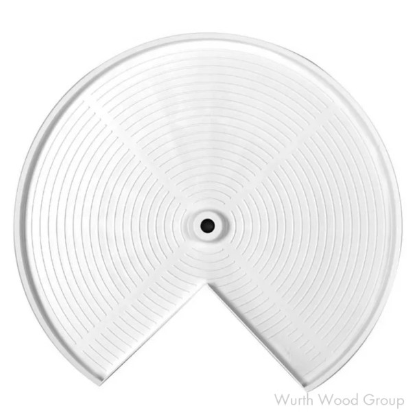 Rev-A-Shelf LD-2901 28" D White Polymer Pie Cut Shaped Lazy Susan, Dependently Rotating  Trays Only, Bulk Packs, LD-2901-28-11-40E | LD2901281140E