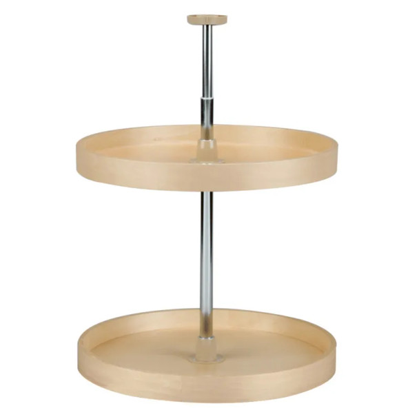 Rev-A-Shelf LD-4BW-062 20" D Banded Maple Full Circle Lazy Susan Independently Rotating, 2 Tray Set with Hardware, LD-4BW-062-20-1 | LD4BW062201