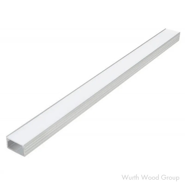 Infinex Aluminum Flush Extrusion with Milk Diffuser, 72", Satin Clear, 72” | LXFL72SC1