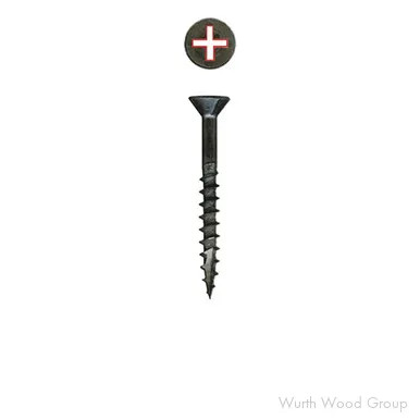 Flat Head #2 Phillips Drive Nibs and Type 17 Point Coarse Thread size: #8 x 3â€ box qty: 2000 color: black | WW34580