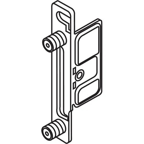 Metabox 320MH/K and 330M/H Left-Hand Standard Front Fixing Bracket, Press-In, 3-3/8", Nickel-Plated | ZSF1800L
