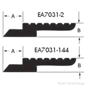 Z-Clips, Interlocking EA10812 Series Extruded Aluminum Long Wall Clip 1-5/8"W x 72"L - 9 Holes (Per 8" c-c), 72" LONG | 1081272MH