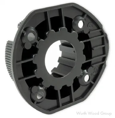 Cabinet Leveler Socket with "V" Plate Dowel and Screw Mount, 9/16" | 84015P2Z