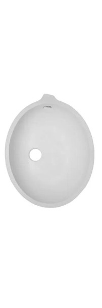 Wilsonart Oval Ada Bowl Ant. White W/ Overflow | AV1512AW