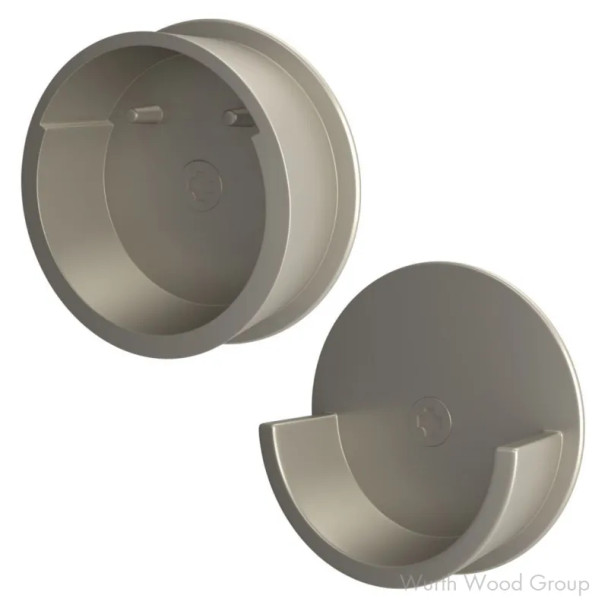 Sidelines Closet Rods Cap, Satin Nickel Finish | CRCSLSN1