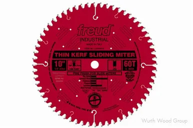 Freud LU91 Thin Kerf Sliding Compound Miter Saw Blades, 10" X 60 ATB X 5/8" | FRLU91R010