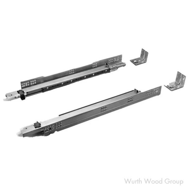 Salice F70 15" Push-to-Open Full Extension Undermount Drawer Slides, Zinc - G7U6P381XXF6 | G7U6P381XXF6