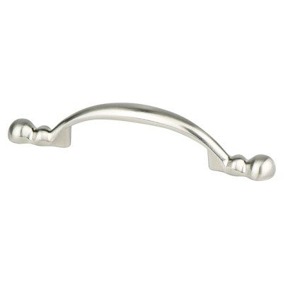 Berenson Advantage Plus Two 3 inch CC Antique Rounded End Pull | Brushed Nickel | H09241BPN