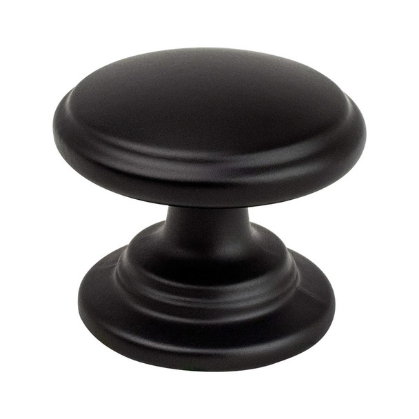 Berenson Traditional Advantage Two Tiered Knob | Matte Black | H91931055