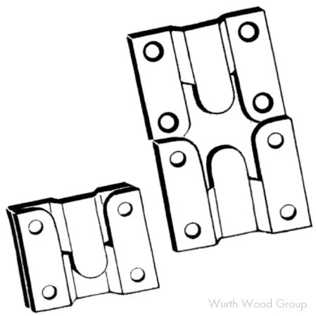 1-3/4" Steel Interlocking Panel Clip, Set of 2 | K418Z