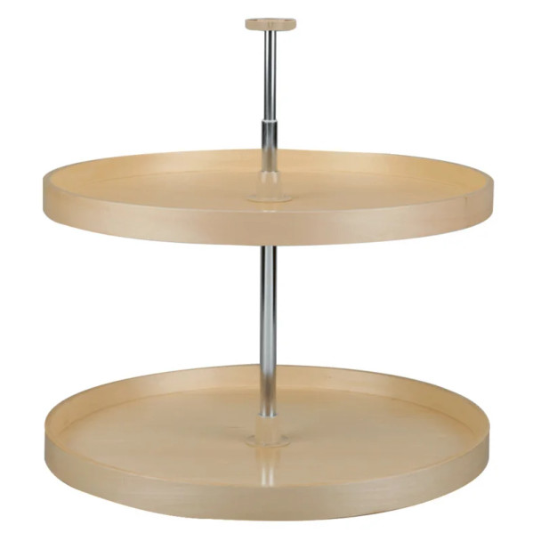 Rev-A-Shelf LD-4BW-062 28" D Banded Maple Full Circle Lazy Susan Independently Rotating, 2 Tray Set with Hardware, LD-4BW-062-28-1 | LD4BW262281
