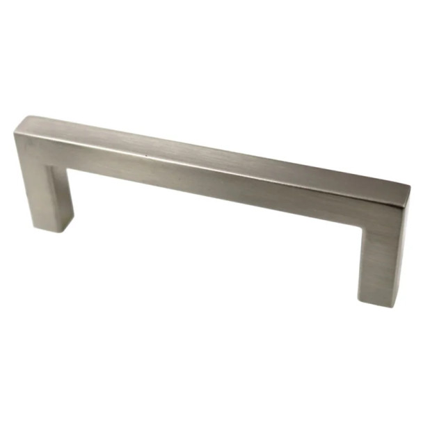Berenson 3-25/32" Premier Square Bar Pull, Satin Nickel, 96MM CC, Length: 96 mm | PROPR16SN