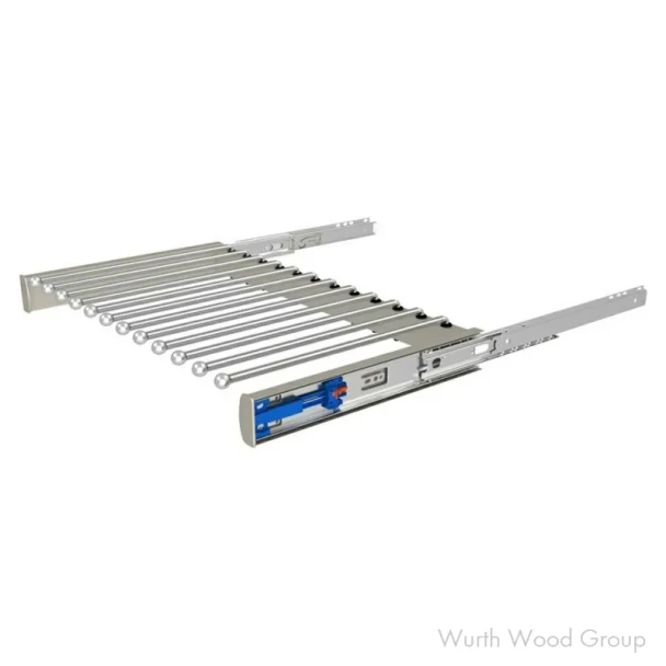 Sidelines Deluxe Series Satin Nickel 24"W x 14"D Pants Rack Pullout, with Soft-Close Slides - PSCSL-2414SC-SN-1 | PSCSL2414SCSN1