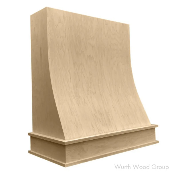 Omega National 36"W Maple Waterfall Wall Mount Range Hood, Broan Compatible Liner Included - R30C36SMB1MUF1 | R30C36SMB1MUF1