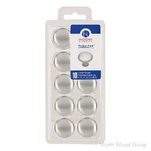 Hickory Hardware Conquest Series Satin Nickel 1-1/8" (29 mm) Diameter Knob, - VP14255-SN | VP14255-SN