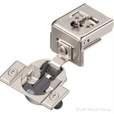 Compact 31C3 110˚ Opening Wrap-Around Face Frame Hinge, 45mm Boring Pattern, Soft-Closing, 1-1/4" Overlay, Dowelled | 31C358BS20
