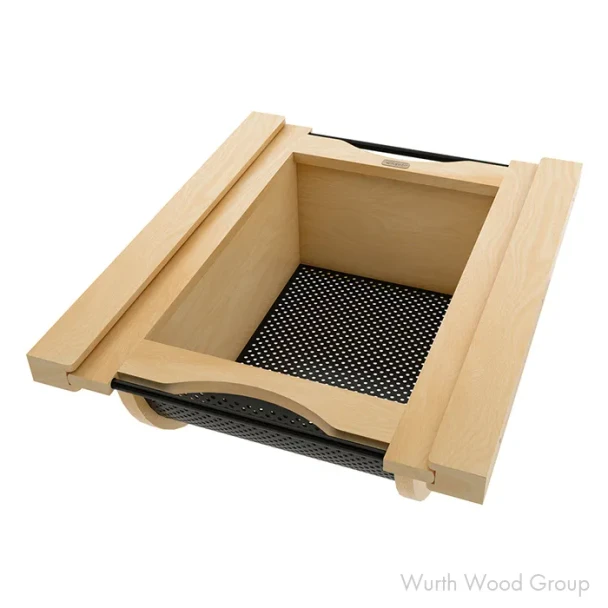 Rev-A-Shelf 4SSB Maple 17-11/16" Produce Basket Pull-Out, 4SSB-18-MPMB, 18" BASE CAB | 4SSB18MPMB