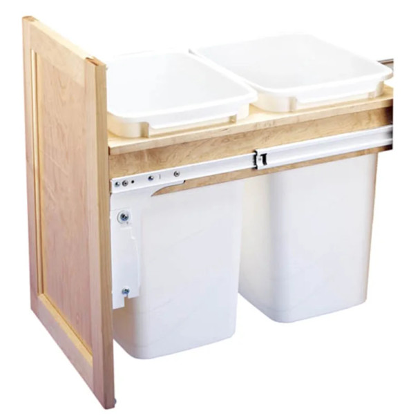 Top Mount Double 27 Quart Waste Container (Full-access) | 4WCTM15DM2343FL