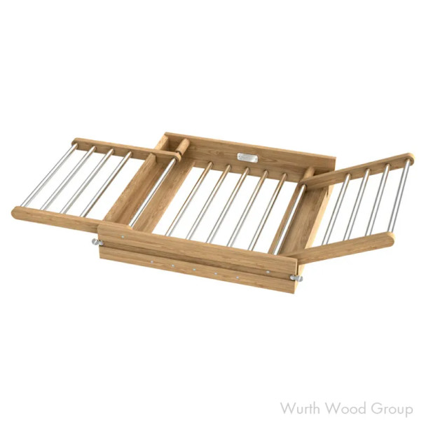 Rev-A-Shelf 4WDR Series 21"W Maple Drying Rack, Door Mount - 4WDR-24H-1, FOR 24" CAB | 4WDR24H1