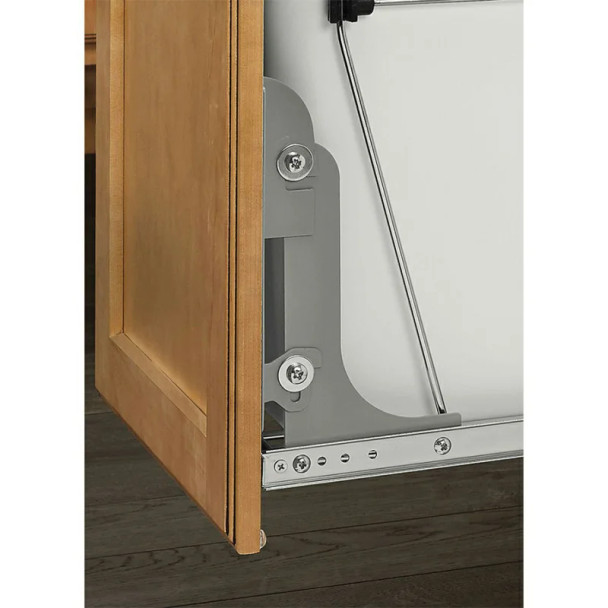 Rev-A-Shelf Steel 1-1/2"W x 2-1/8"D x 8"H Metallic Silver Door Mount Kit, 5WB-Dmkit | 5WBDMKIT