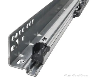 Hettich Quadro V6 9" Soft-Close Full Extension Undermount Drawer Slides, Ball Bearing Right hand Zinc - 9304256 | 9304256