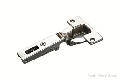 Salice Series F Self-Close Half Overlay Face-Frame;Frameless Thick Door Hinge Nickel, 94° Screw-On - CFA7G99 | CFA7A99
