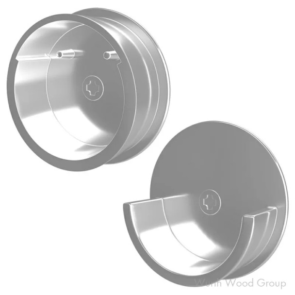 Sidelines Closet Rods Cap, Chrome Finish | CRCSLCR1