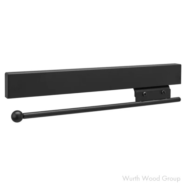 Sidelines Matte Black Pull Out Valet Rod 1-1/4"W x 13-13/16"D, Side Mount, Steel, 35lb - CVRSL-14-MB-1, 14" | CVRSL14MB1