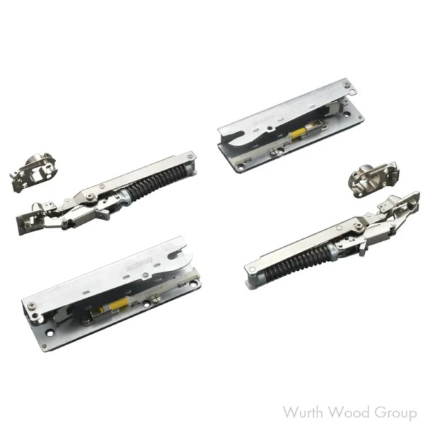 W" Wind Lift System with Soft-Closing, White Spring/Free-Swinging | FRAKFEXWSN9