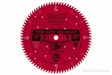 Freud LU74 Thin Kerf Ultimate Cut-Off Blades, 10" X 80 ATB X 5/8", Diameter: 10'' | FRLU74R010