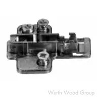 Nexis 2-D Cam Adjustable Wing Mounting Plate, 2-Point Fixing, Nickel-Plated, with Pre-Mounted Euro-Screws, 0mm, 0mm Plate | GRF061073236236