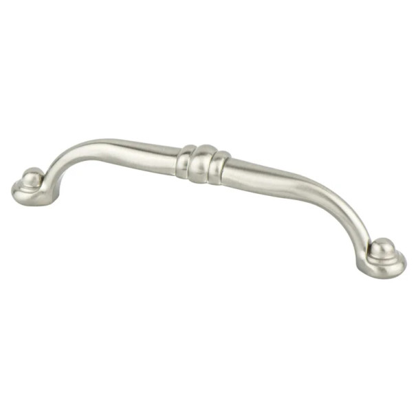Berenson Andante Pulls, Width: 5/8", Brushed Nickel, Center: 128mm, Length: 5 11/16'', Height: 1 1/4" | H78811BPN