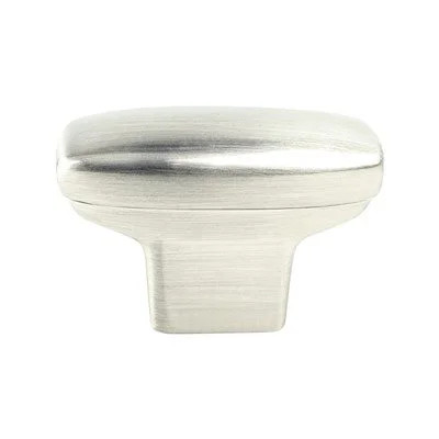 Berenson Transitional Advantage One Series Brushed Nickel 1-7/16" (37 mm) L x 11/16" (17 mm) W Knob, - 9181-1BPN-P, 29MM