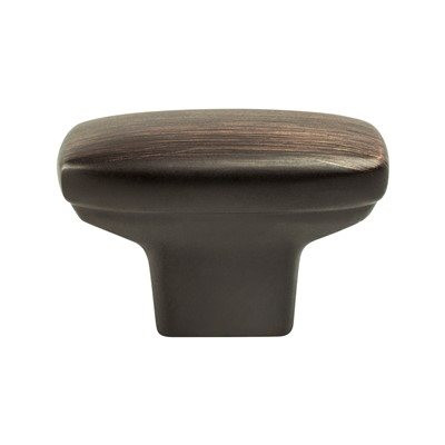 Berenson Transitional Advantage One Rounded Rectangle Knob | Verona Bronze | H918510VB