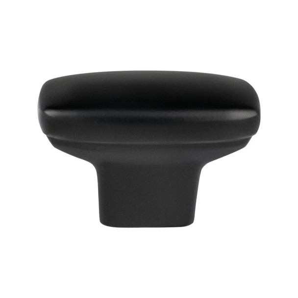 Berenson Transitional Advantage One Series Matte Black 1-7/16" (37 mm) L x 11/16" (17 mm) W Knob, - 9183-1055-P, 29MM