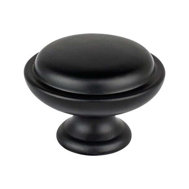 Berenson Traditional Advantage One Rimmed Knob | Matte Black | H93411055