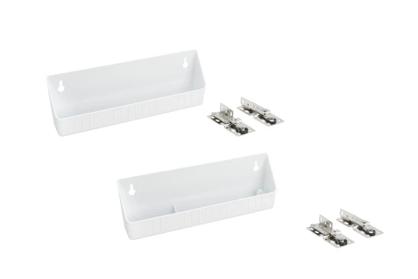 Rev-A-Shelf LD6572 Series White 11"L x 2-1/8"D x 3-3/16"H x Sink Tip Out Tray, No Tab Stop - LD-6572-11-11-1 | LD657211111