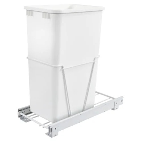 Rev-a-Shelf RV Series Pullout Waste Container - 50 QT., 10-3/4" (273mm) W x 22" (559mm) D x24-1/4" (616mm) H | RV12PB50S